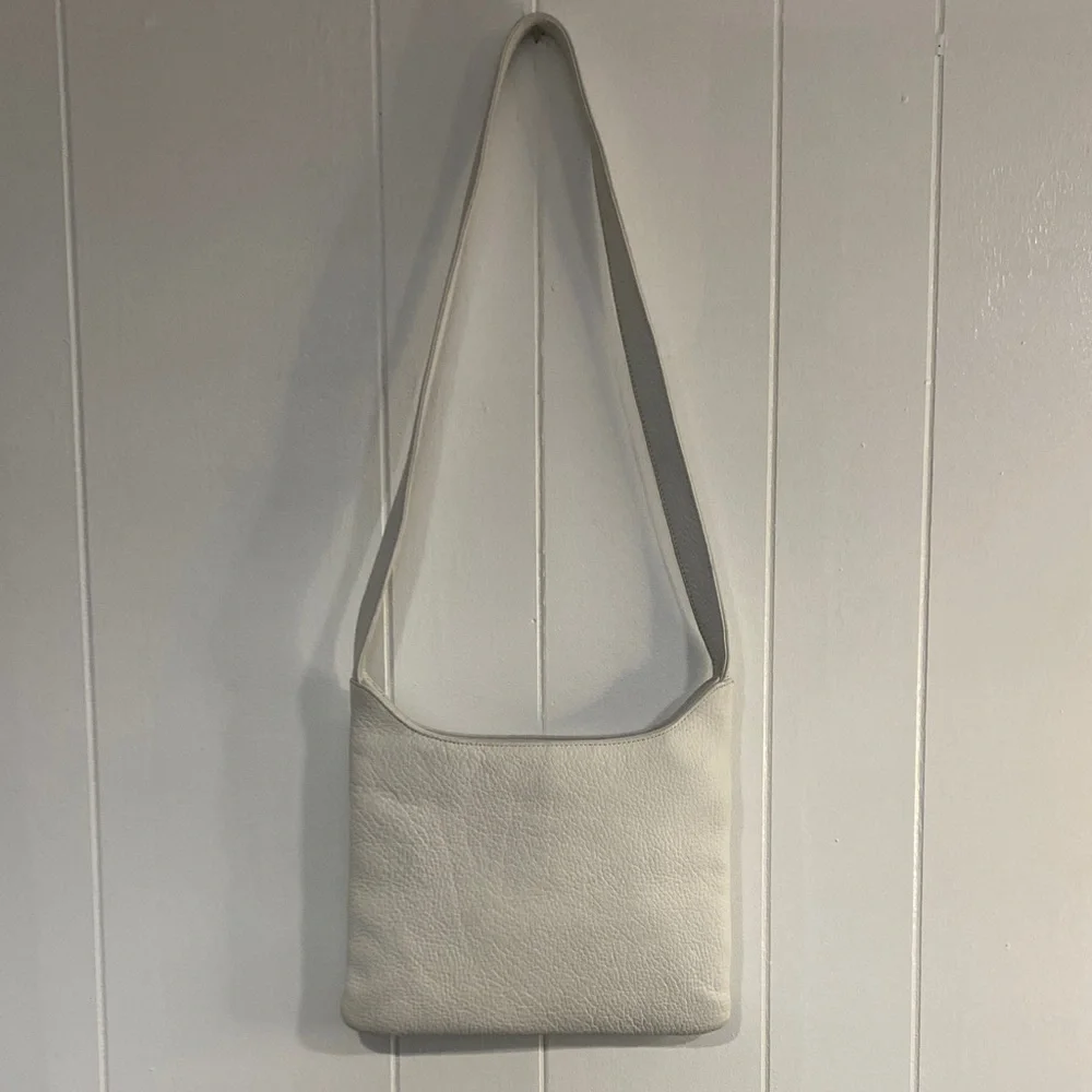 White Leather Purse Pebbled Leather The Sak 90s Classic Shoulder Bag Handbag